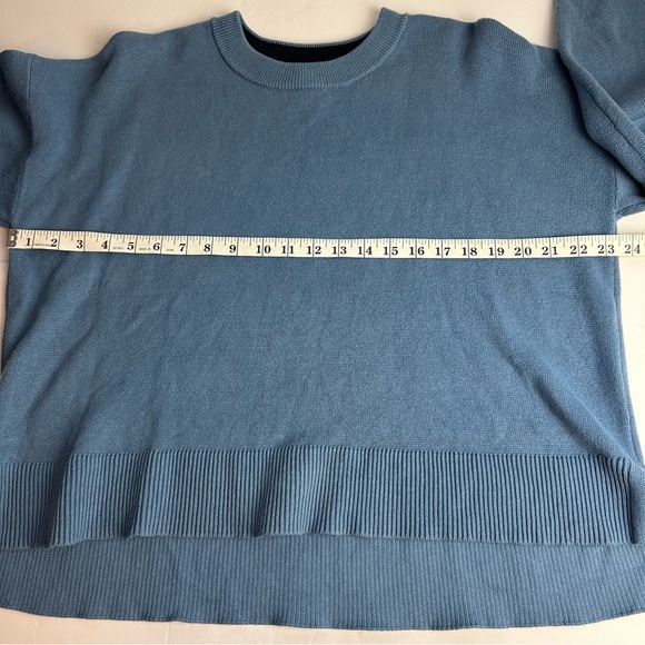 L. L. Bean Crewneck Sweater Women’s Size XLP Petite Jumper Cotton Cashmere Blue - Picture 3 of 9